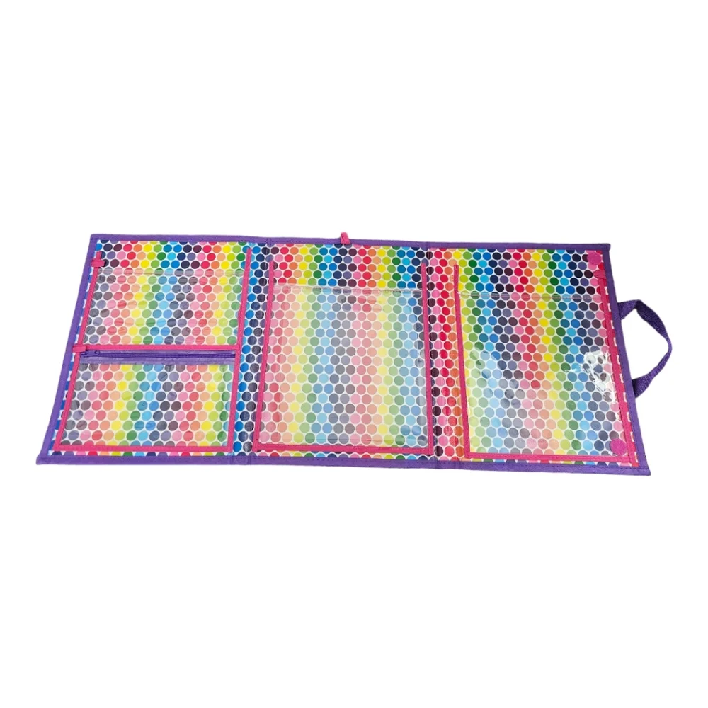 Lisa Frank Colorful Penguin Puppy‎ dolphin polar bear tri fold notebook